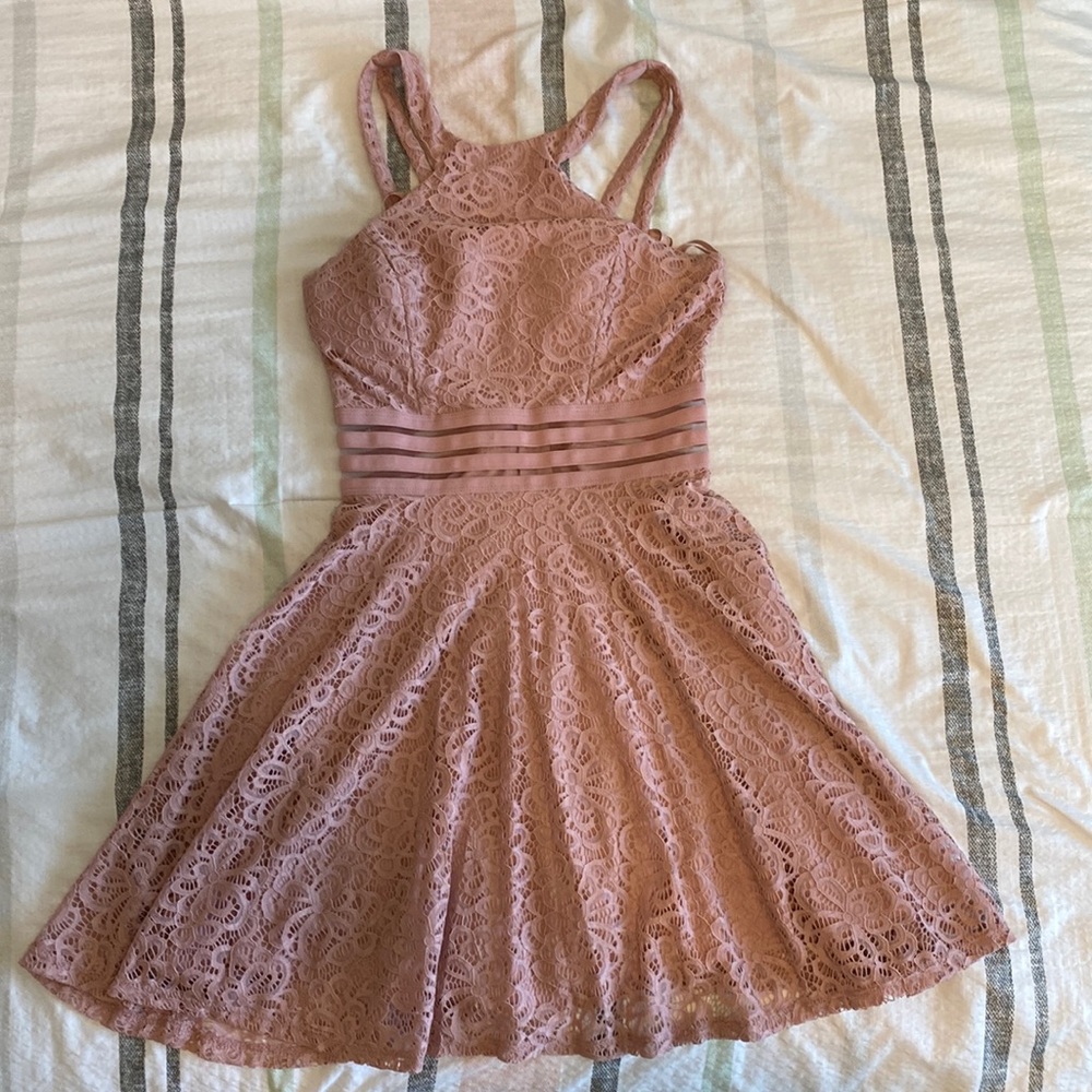 Mauve Floral Dress